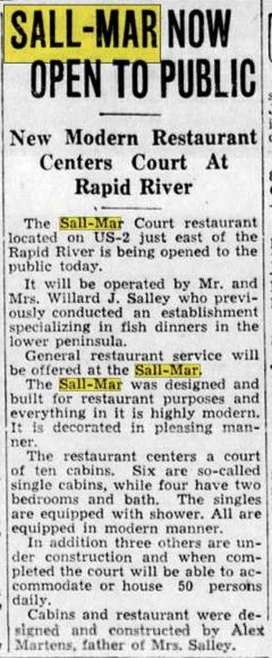 Sall-Mar Resort (Sal-Mar Court) - May 1947 Opening Article